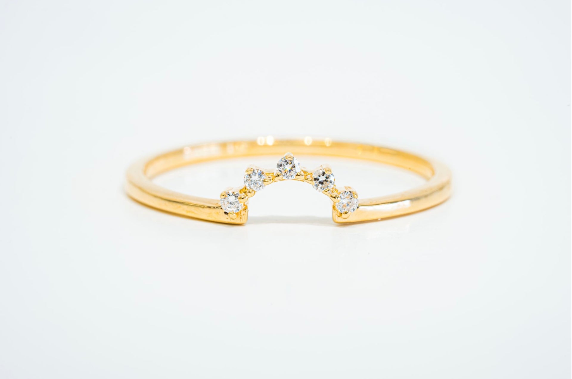 SMALL U DIAMOND CONTOUR RING
