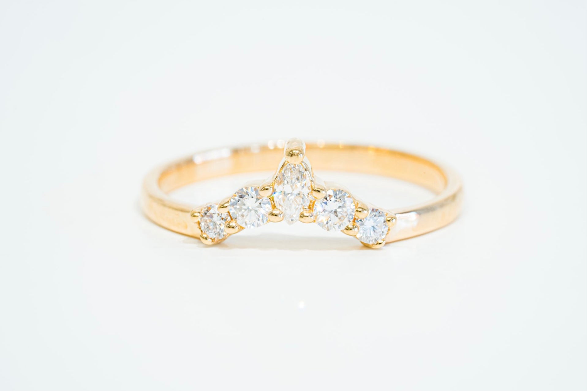 Ladies Crescent Diamond Band