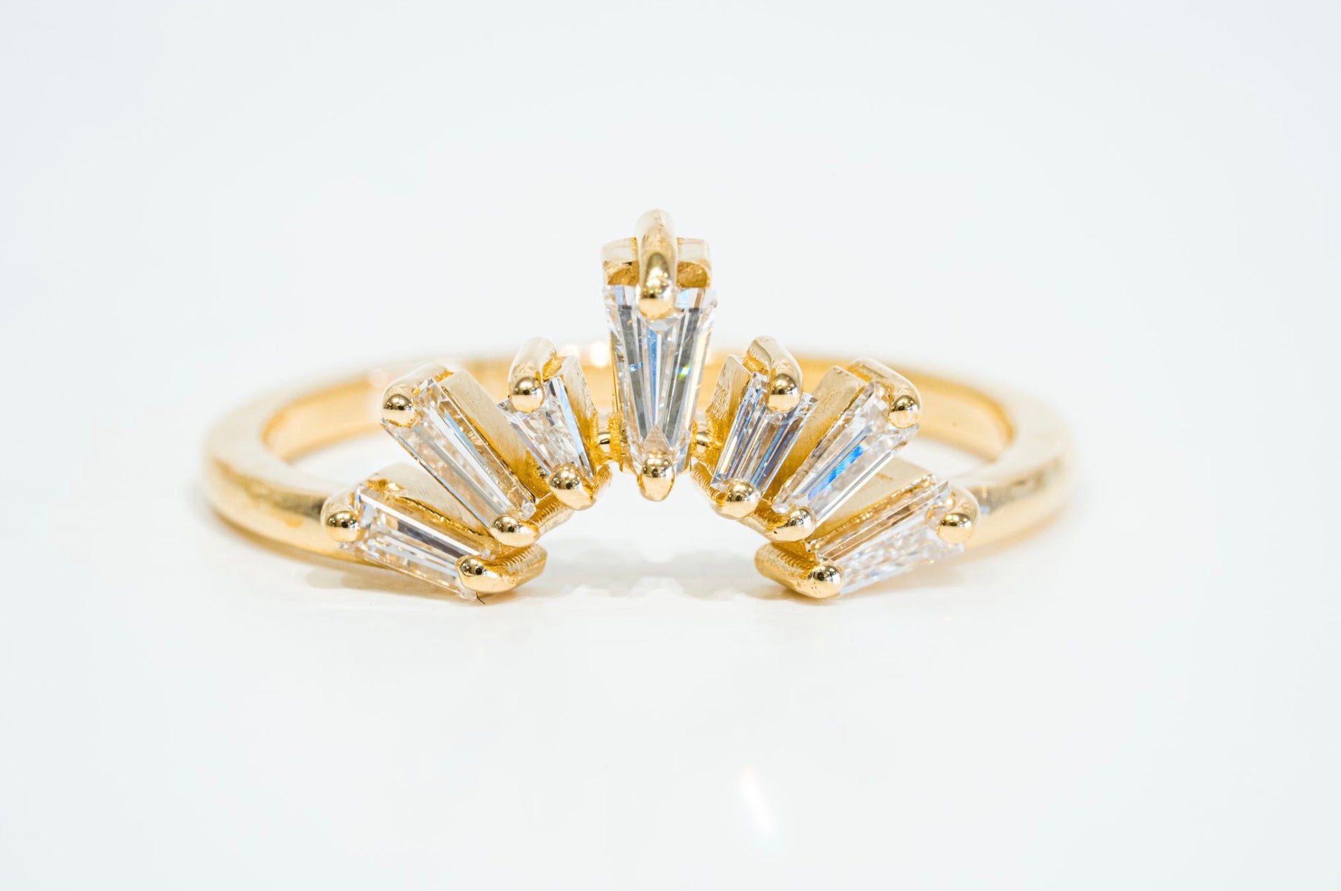 Ladies Baguette Diamond U Band
