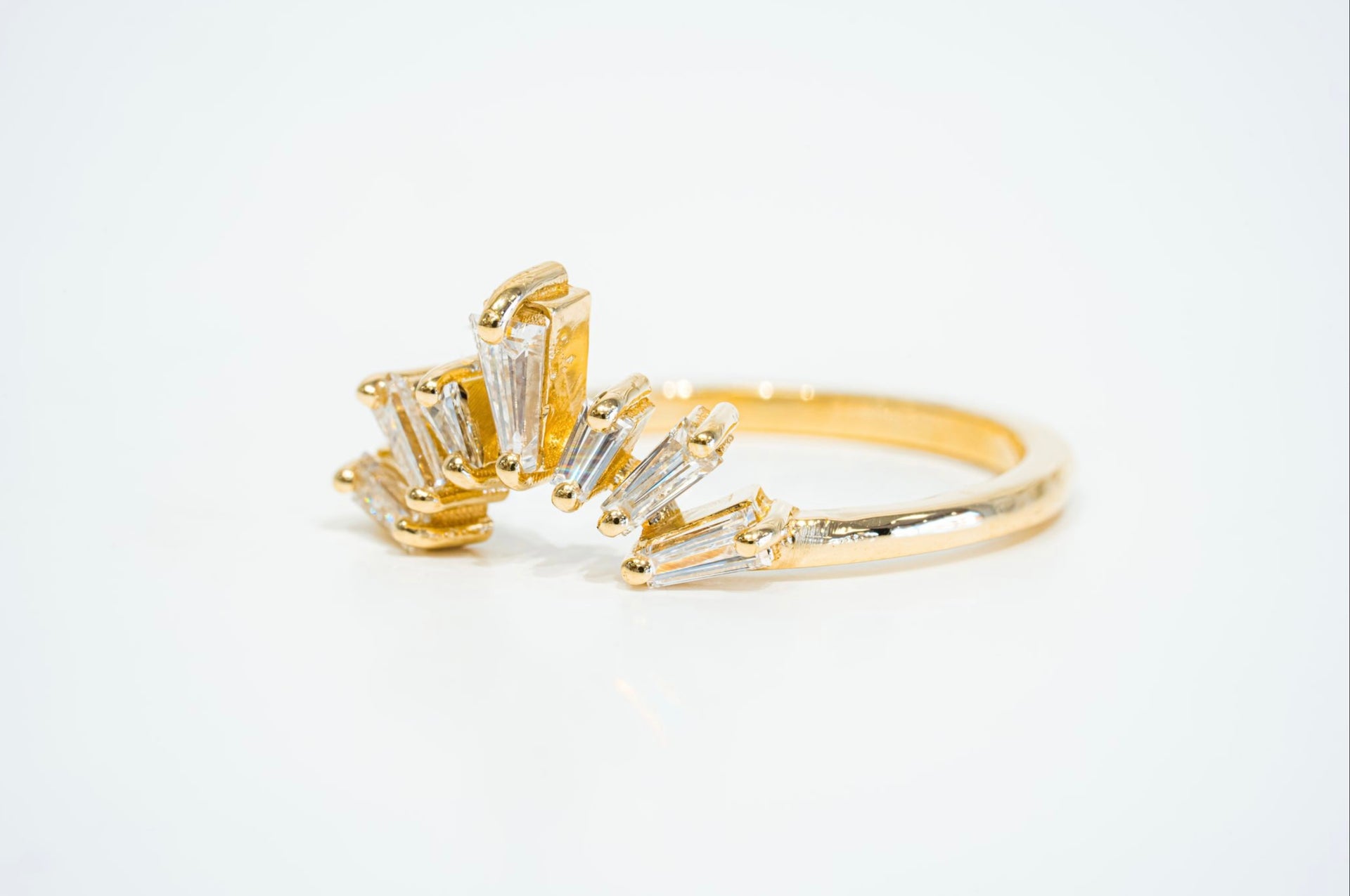 Ladies Baguette Diamond U Band